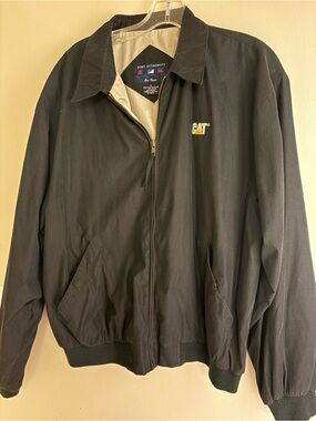 Port Authority Black Bomber Jacket with CAT Logo
